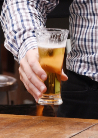 Glass of beer at The Homestead Restaurant